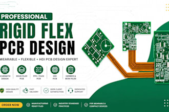 wearable rigid flex fpc schematic pcb design, rigid flexible pcb, rigid hdi pcb
