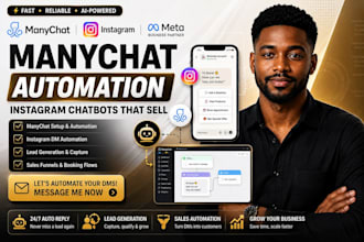 build manychat automation and instagram chatbot for your business