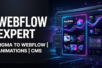 be your webflow expert developer for figma to webflow animation and webflow cms
