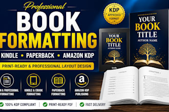 do book formatting for amazon kdp lulu kindle and paperback ebook with epub file