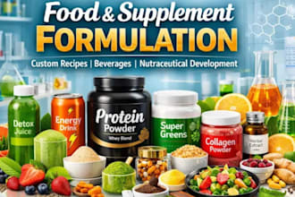 develop food beverage and supplement product formulation protein powder recipe