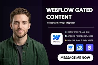 setup webflow gated content with memberstack and stripe integration webflow site