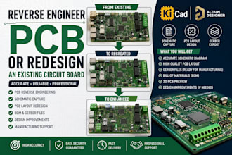 reverse engineer pcb or redesign an existing circuit board easyed kicad, altium