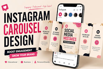 design educational instagram carousel posts for business and personal brand