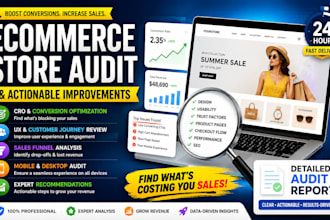 audit your ecommerce store and provide actionable improvements