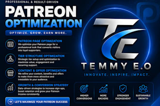 create an optimized patreon profile and a professional patreon page setup