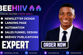 setup beehiiv newsletter design, beehive ai landing page and beehiiv website