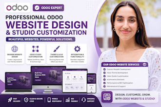 do professional odoo website design and studio customization