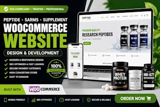build fda complaint peptide store research supplement woocommerce sarms website