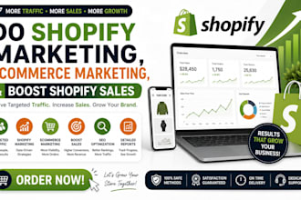 do shopify marketing, ecommerce marketing, and boost shopify sales