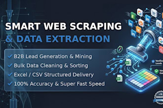 do smart web scraping, data extraction and bulk data entry