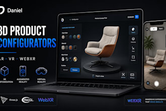 build a custom 3d product configurator website with ar vr using threejs webgl
