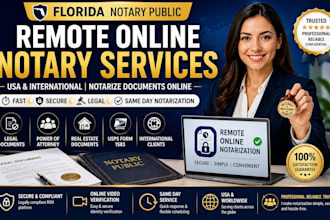 notarize documents remotely as a florida online notary public worldwide