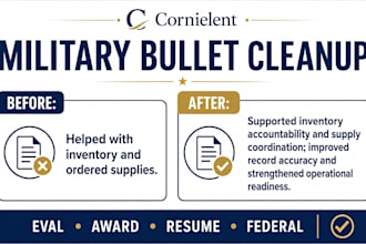 polish military eval, award, and resume bullets