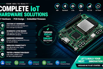 develop complete iot hardware pcb design and embedded firmware
