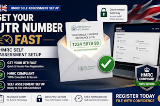 get your utr number and prepare you for your first tax return filing
