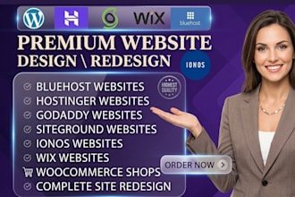 redesign woocommerce design hostinger bluehost godaddy ionos siteground wix shop