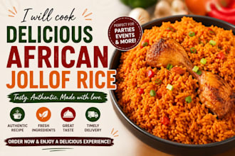 cook delicious african jollof rice with chicken