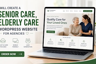 create a senior care, elderly care wordpress website for agencies