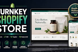 build a turnkey shopify dropshipping store for health and supplement brands