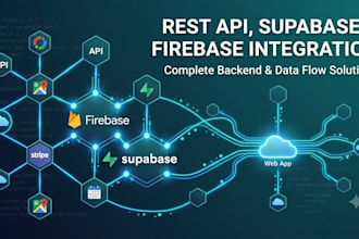 integrate any rest API, supabase or firebase into your web app