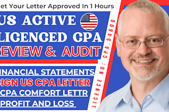 prepare US CPA letter CPA comfort letter CPA mortgage letter financial statement