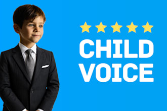 record a professional male child voiceover