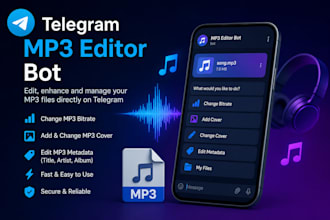 provide a telegram bot to edit mp3 tags, metadata and cover