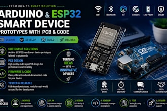 create arduino and esp32 smart device prototypes with pcb and code