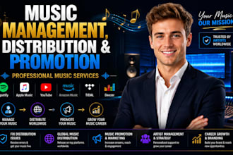 professionally manage, distribute, and promote your music career