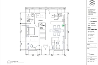 generate a set of architectural drawings from a floor plan