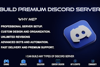 build professional custom discord server with bots