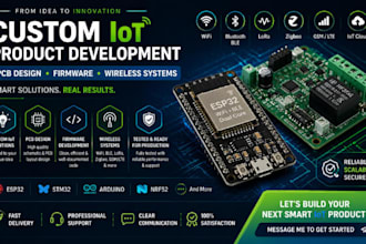 design custom iot products, pcb layout, firmware and wireless systems