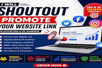 promote your website, business, product, or link on social media platform