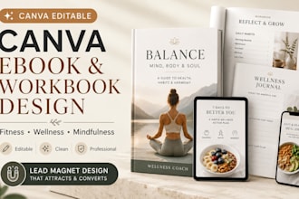 design canva ebooks and workbooks for fitness and wellness coaches