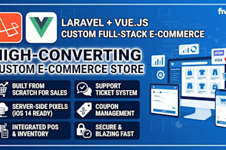 develop a high converting e commerce website or online store