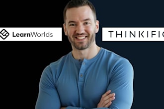 setup thinkific online course, thinkific website, skool community course