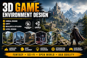 design realistic 3d game environment and level design