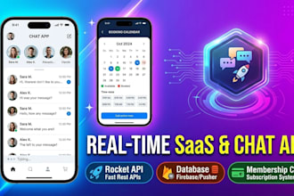 build real time chat and booking saas app using flutter and laravel