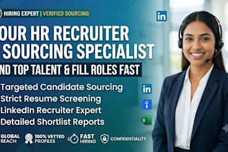 find and screen top candidates for your job openings as an HR recruiter
