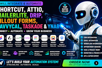 integrate shortcut attio mailerlite drip fillout forms savvycal taskade ynab