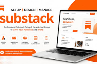 fully setup substack account manage substack newsletter design substack setup