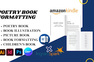 design poetry book formatting poem children story book illustration book cover