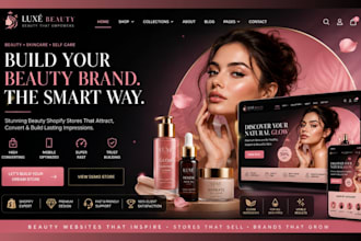 build beauty website skincare website beauty shopify store beauty lipstick store