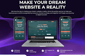create a modern resort, hotel, villa, and homestay website