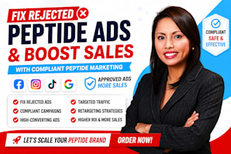fix peptide ads, meta ads, google ads, facebook ads, tiktok ads, campaing setup