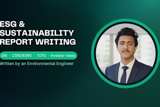 write your esg sustainability report for gri csrd compliance