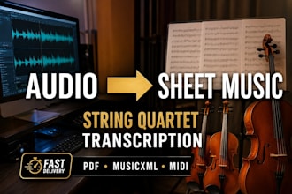 record a professional string quartet or solo for your song, cinematic soundtrack