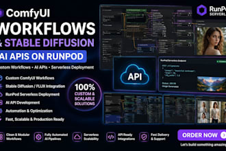 develop comfyui workflows and deploy stable diffusion ai apis on runpod