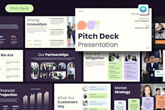 do a professional pitch deck design, presentation revamp, investor presentation